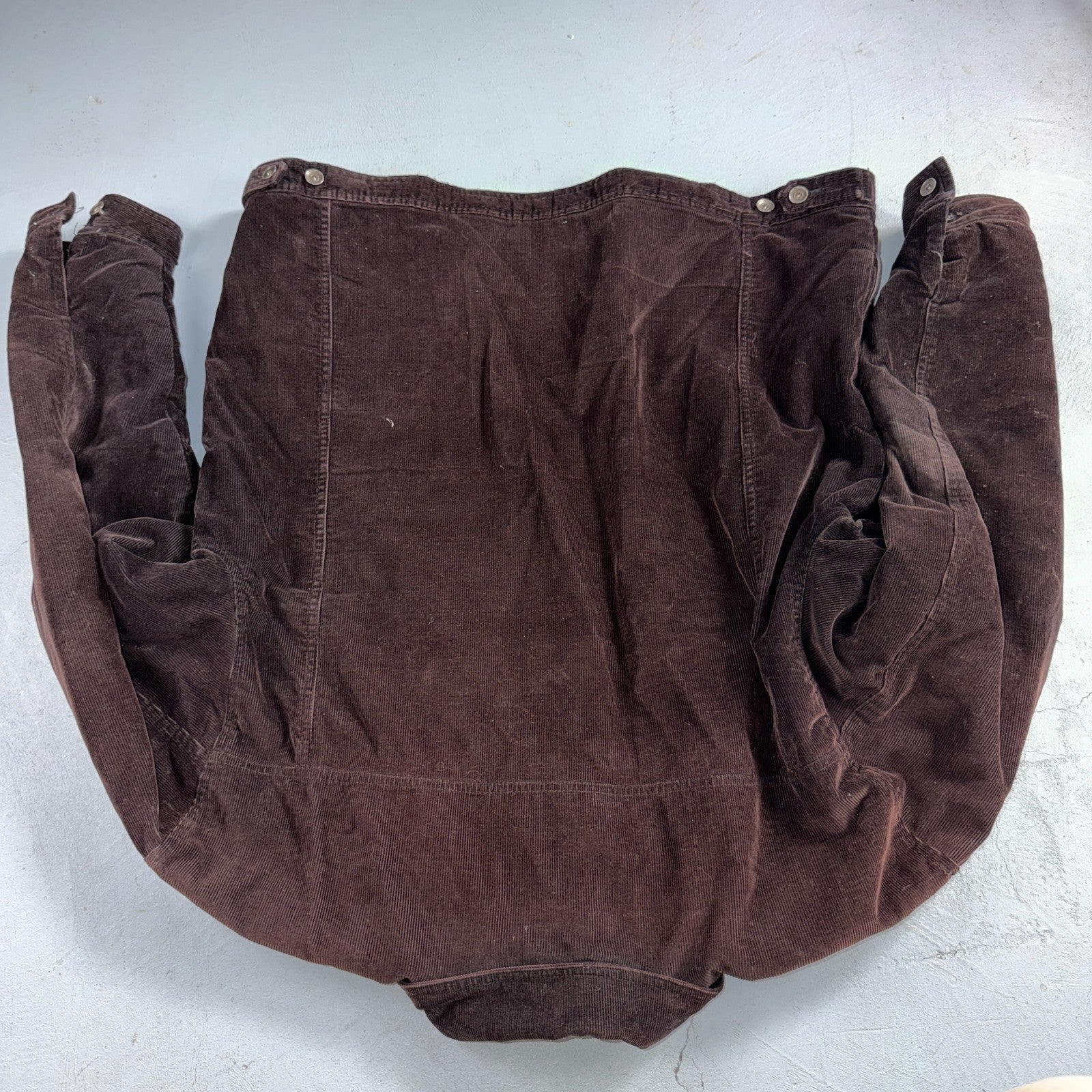 VTG Burnside Corduroy Jacket Size XL Button Front Long Sleeve Brown Outerwear