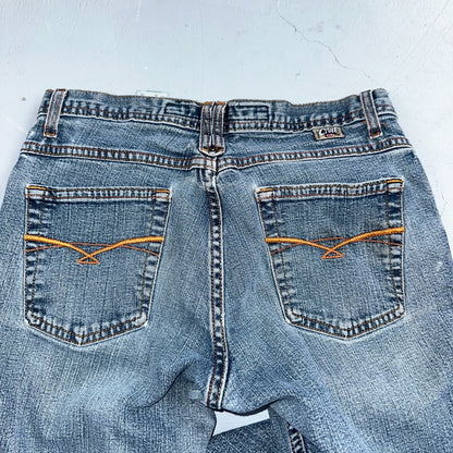 VINTAGE Cruel Girl Jeans Womens 9 Long Regular Low Rise Wide Leg Med Wash Denim