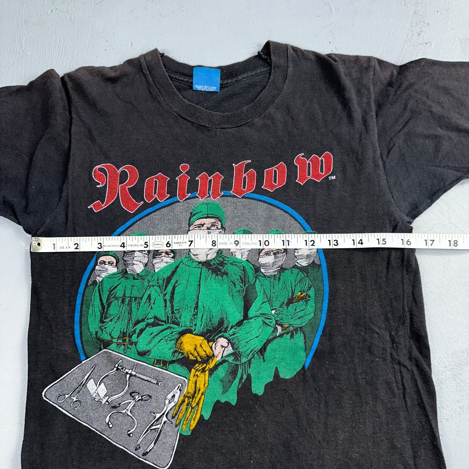 Rainbow Difficult Cure Tour 1981 Vintage Concert T Shirt Promo Doctor Music Band