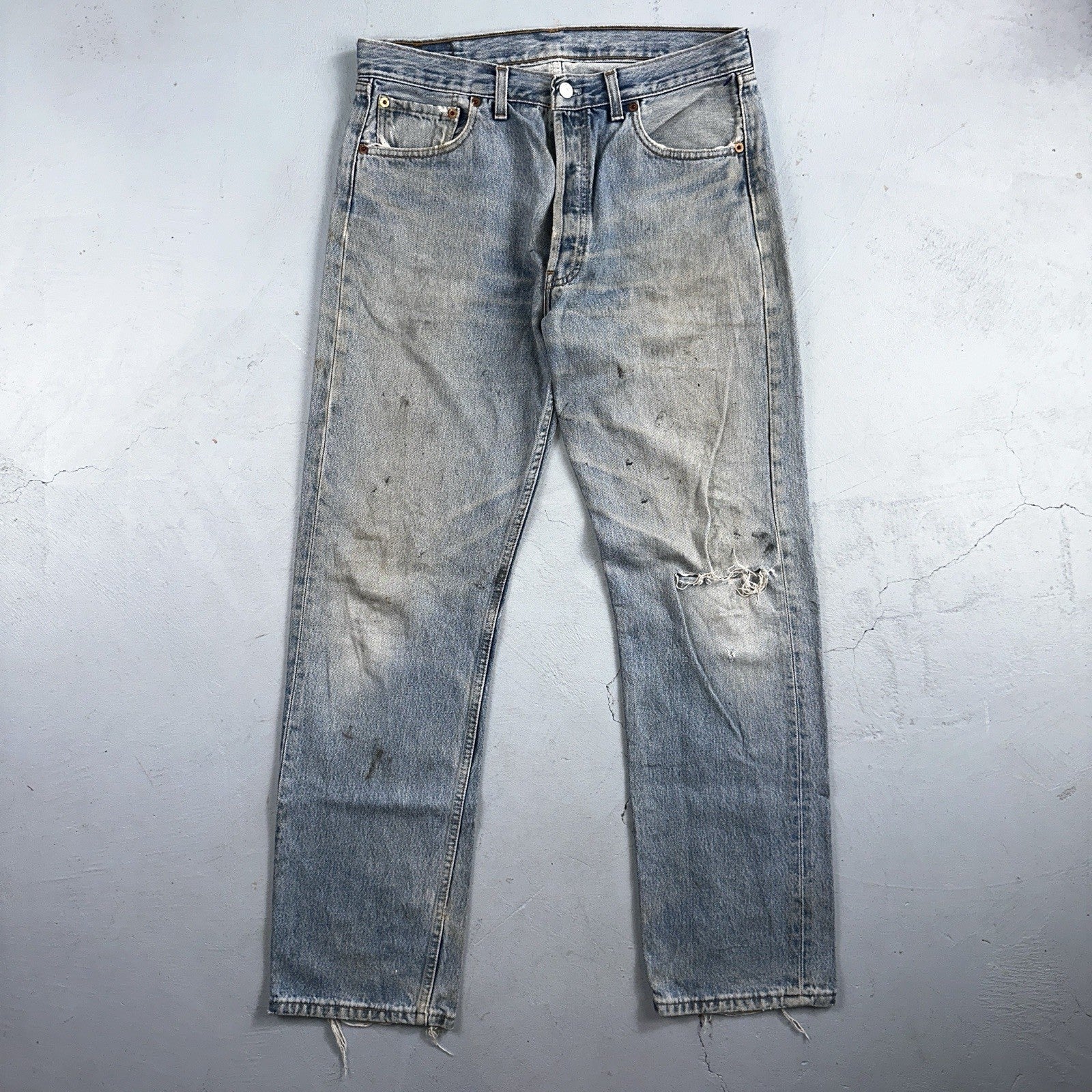 Levis 501 Vintage 90s Y2K XX Straight Leg Jeans Blue Med Wash 34x32 Act 33x31