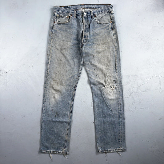 Levis 501 Vintage 90s Y2K XX Straight Leg Jeans Blue Med Wash 34x32 Act 33x31
