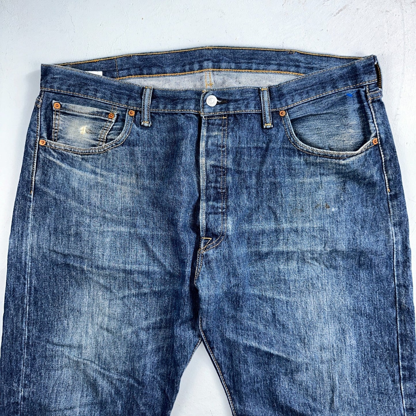 Levis 501 Y2K XX Straight Leg Jeans Blue VTG Dark Wash 40x32 Act 40x31