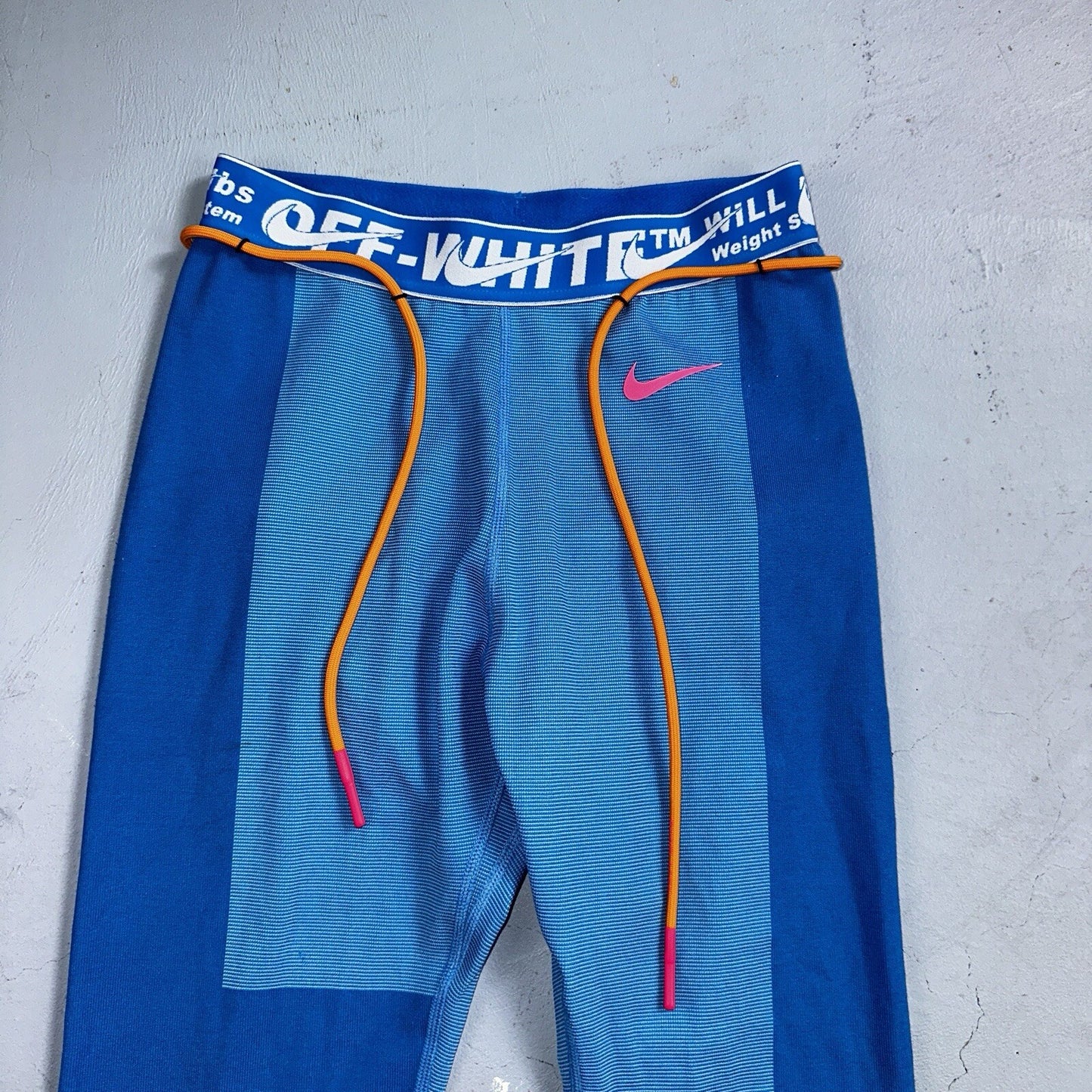 OFF-WHITE  x NIKE Training Leggings Tape Band Sweatpants Small Virgil Abloh Gym