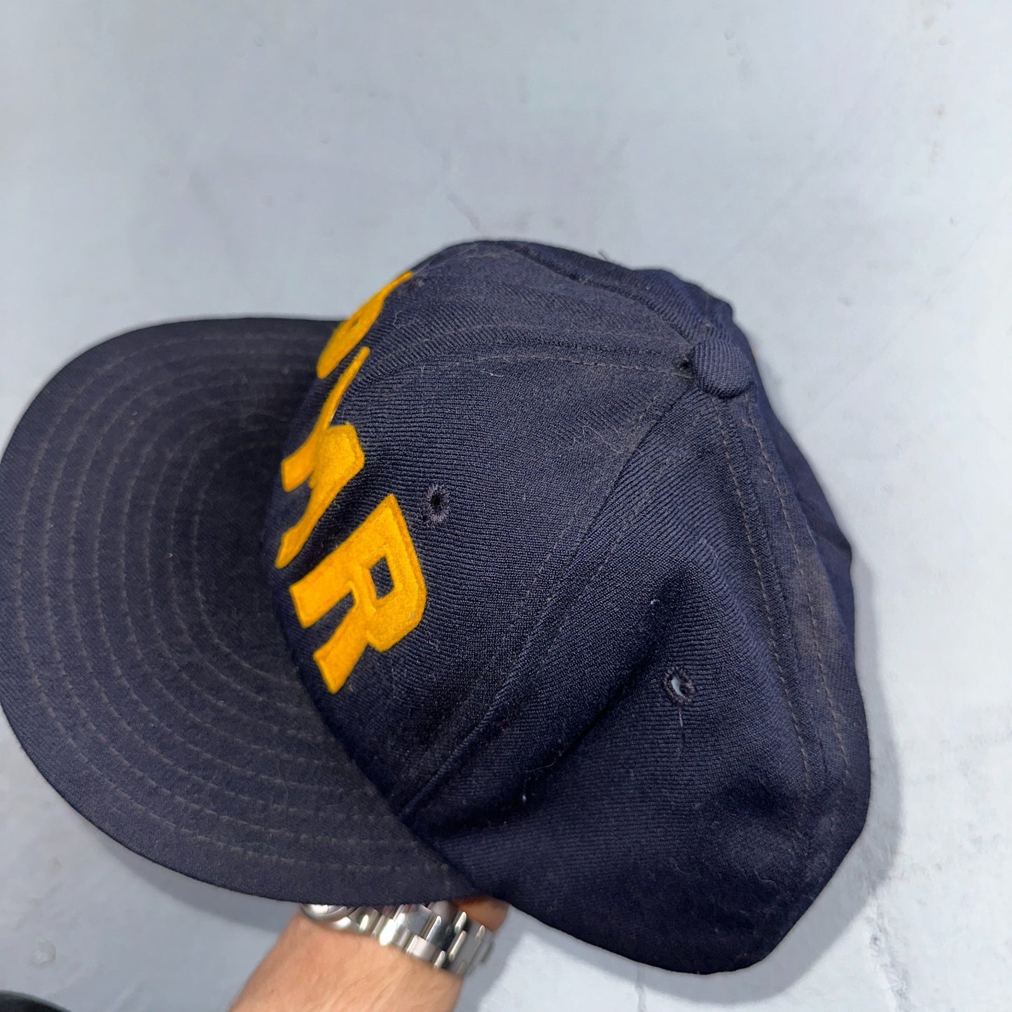 Vintage PMR Snapback Hat Wilson 60s Wool Felt Letters Rare Old School Baseball