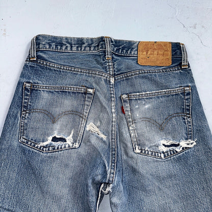 Levis 501 VTG 70s SS Redline Selvedge Jeans XX Thrashed 30x34 Act 28x29