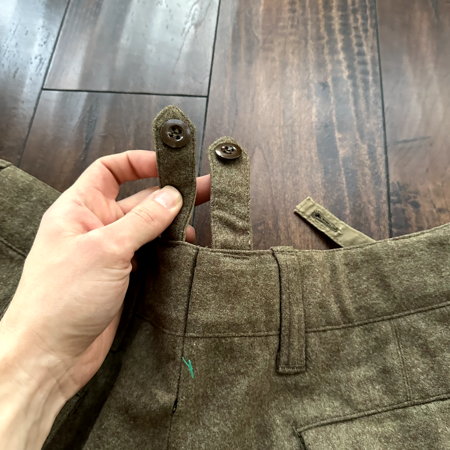 Vintage Sportra Arnstorf German Military Wool 60s 1960s Cargo p WWII Pants 33x28