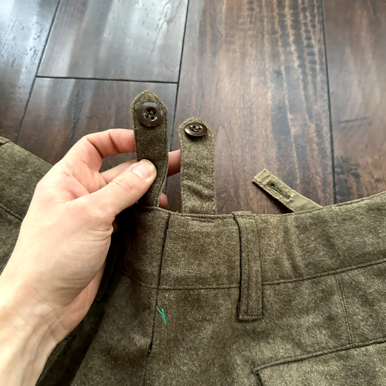 Vintage Sportra Arnstorf German Military Wool 60s 1960s Cargo p WWII Pants 33x28