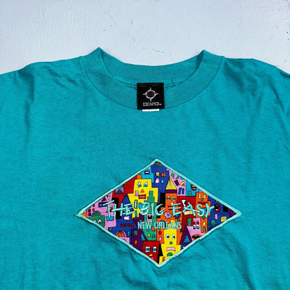 New Orleans Big Easy Embroidery VTG T Shirt 90s Single Stitch Travel USA Fun