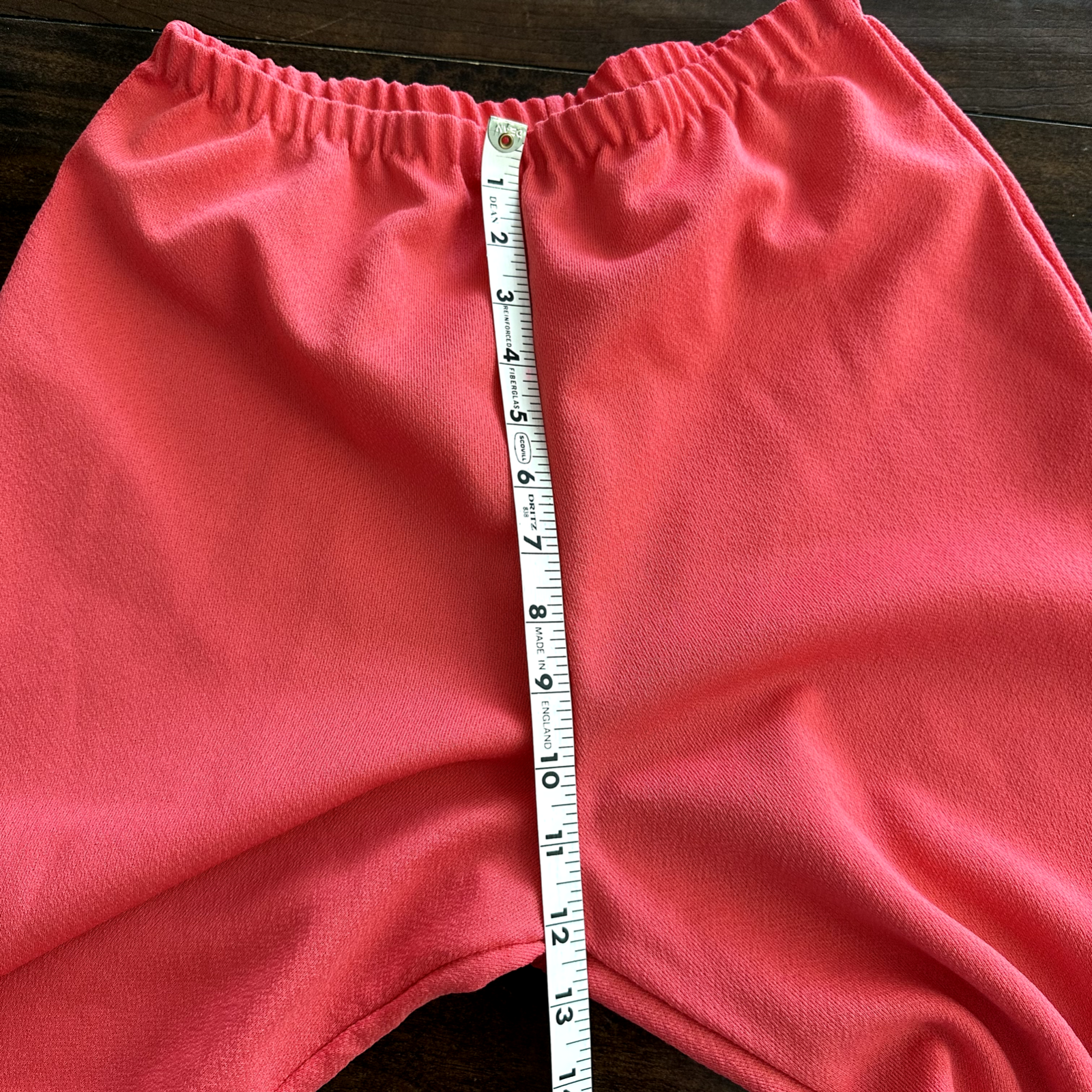 Vintage 70s High Waist Bell Bottom Poly Knit Disco Pants Pattern 80s Pink