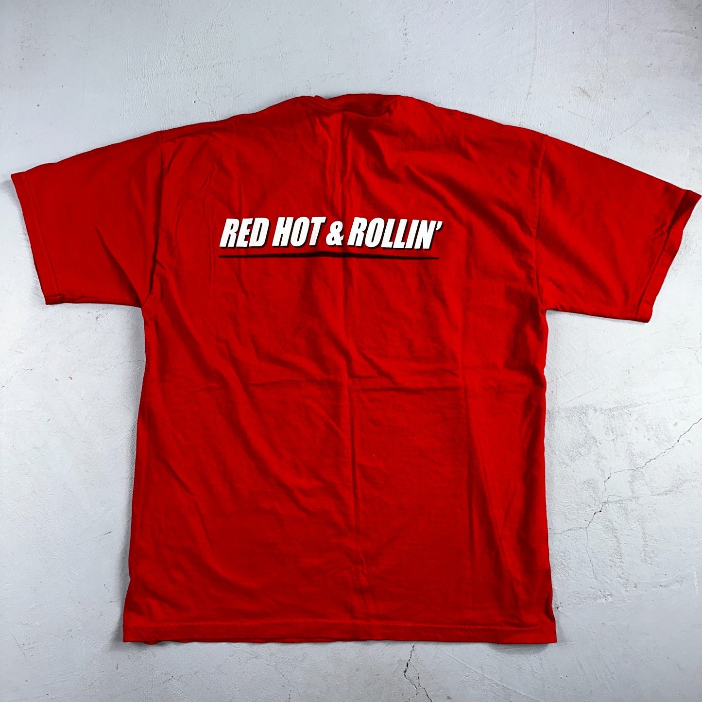 VTG Portland Trailblazers Shirt Mens Large Red Y2K Red Hot Rollin 2000s NBA