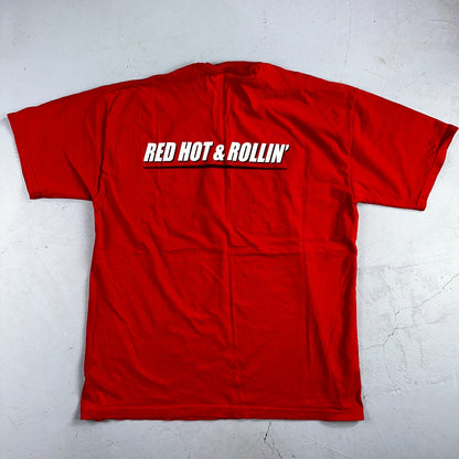 VTG Portland Trailblazers Shirt Mens Large Red Y2K Red Hot Rollin 2000s NBA