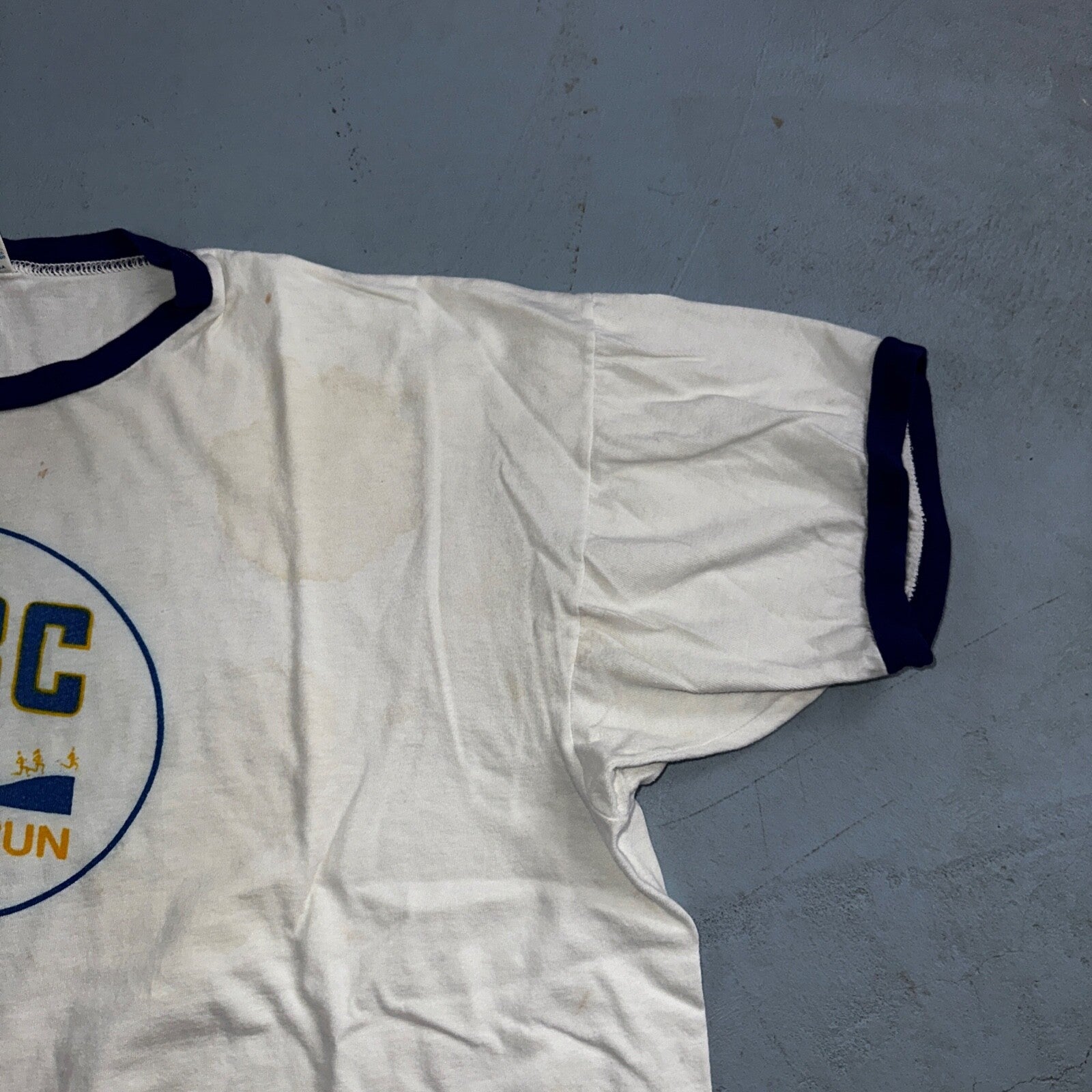 Oregon Champion 80s Ringer ORRC Run VTG T Shirt 1980s Sun Fun Graphic XL Cool