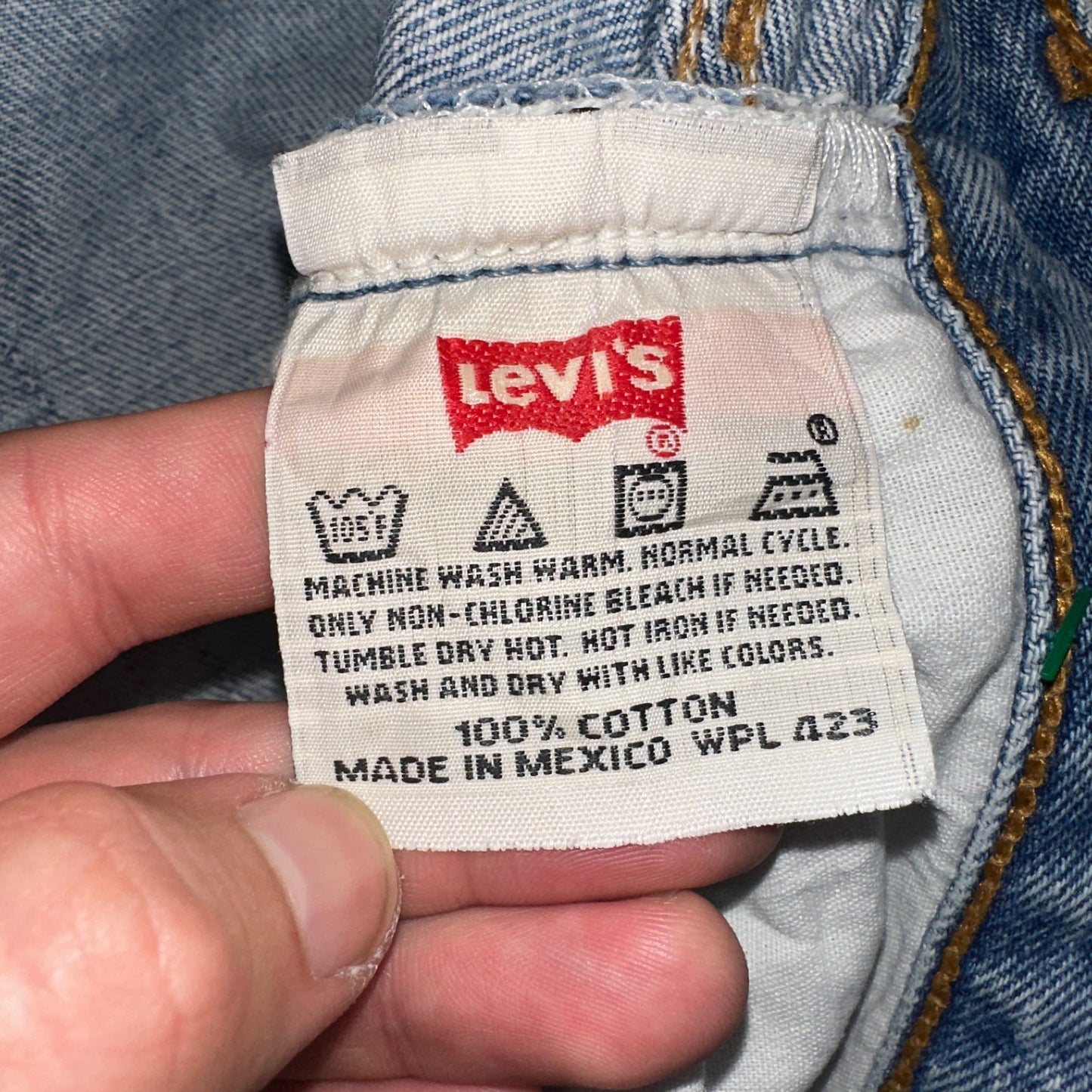 Levis 501 Vintage 90s Mex XX Straight Leg Jeans Blue Light Wash 36x30 Act 35x25