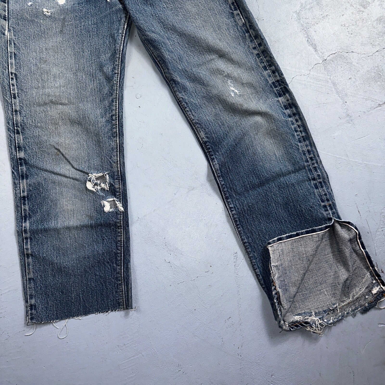 Levis 501 VTG 70s SS Redline Selvedge Jeans XX Thrashed 30x34 Act 28x29