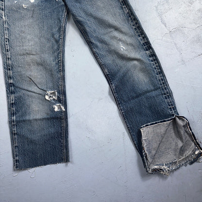 Levis 501 VTG 70s SS Redline Selvedge Jeans XX Thrashed 30x34 Act 28x29