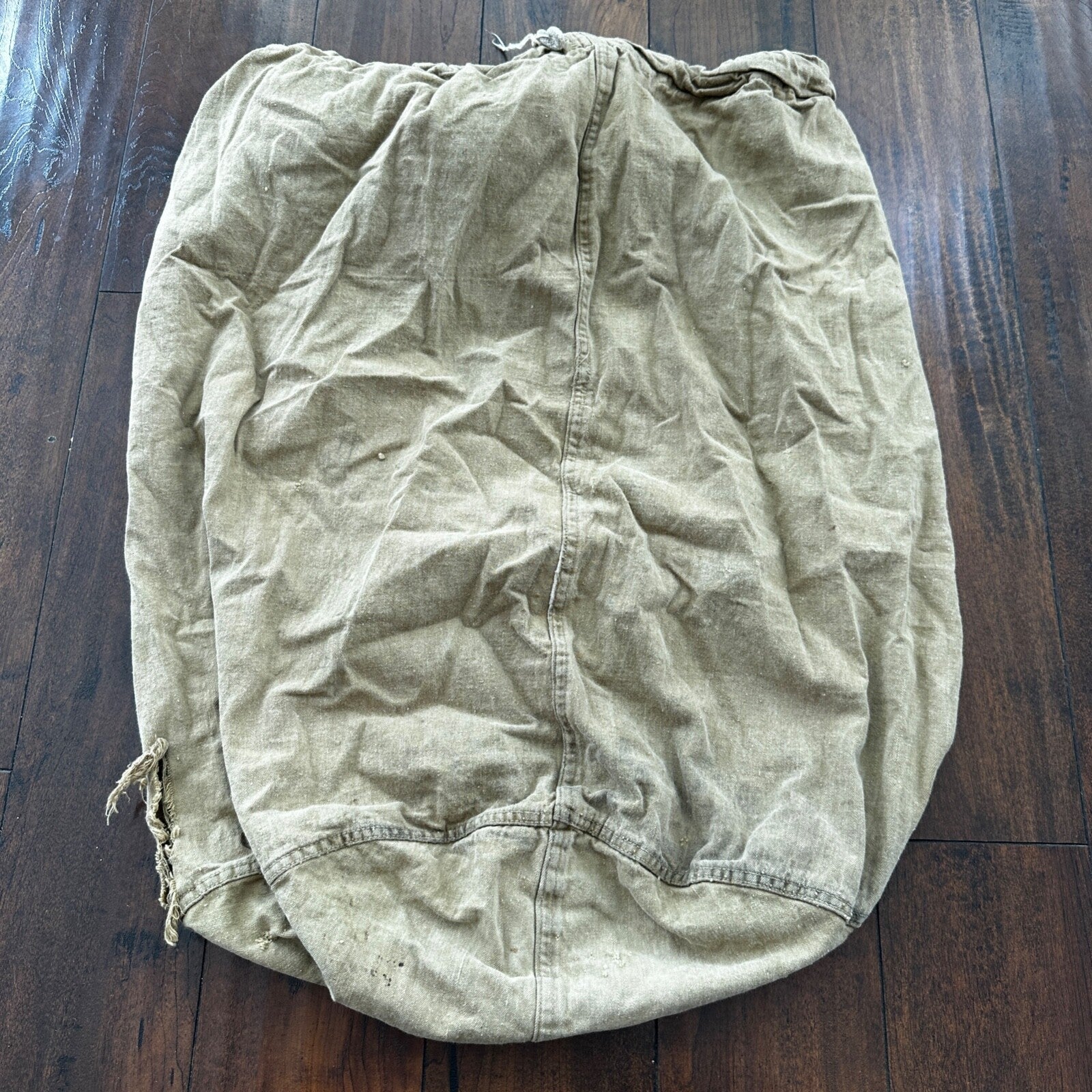 VTG WWII Canvas Garment Laundry Bag Rare Military Denim 1940s 40s 50s Stencil