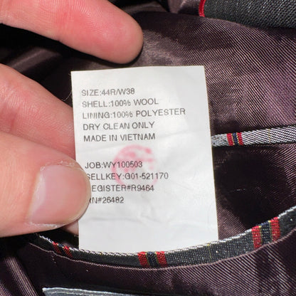 Pierre Cardin Paris 44R Black Blazer Suit Jacket Vintage High End Designer VTG