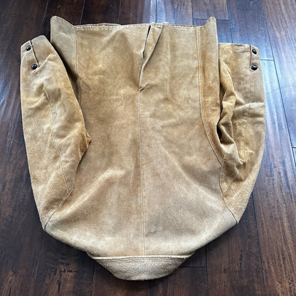 VTG 1960s Brown Leather Suede Hippie Western Coat Jacket 44 Rockabilly 60s 70s