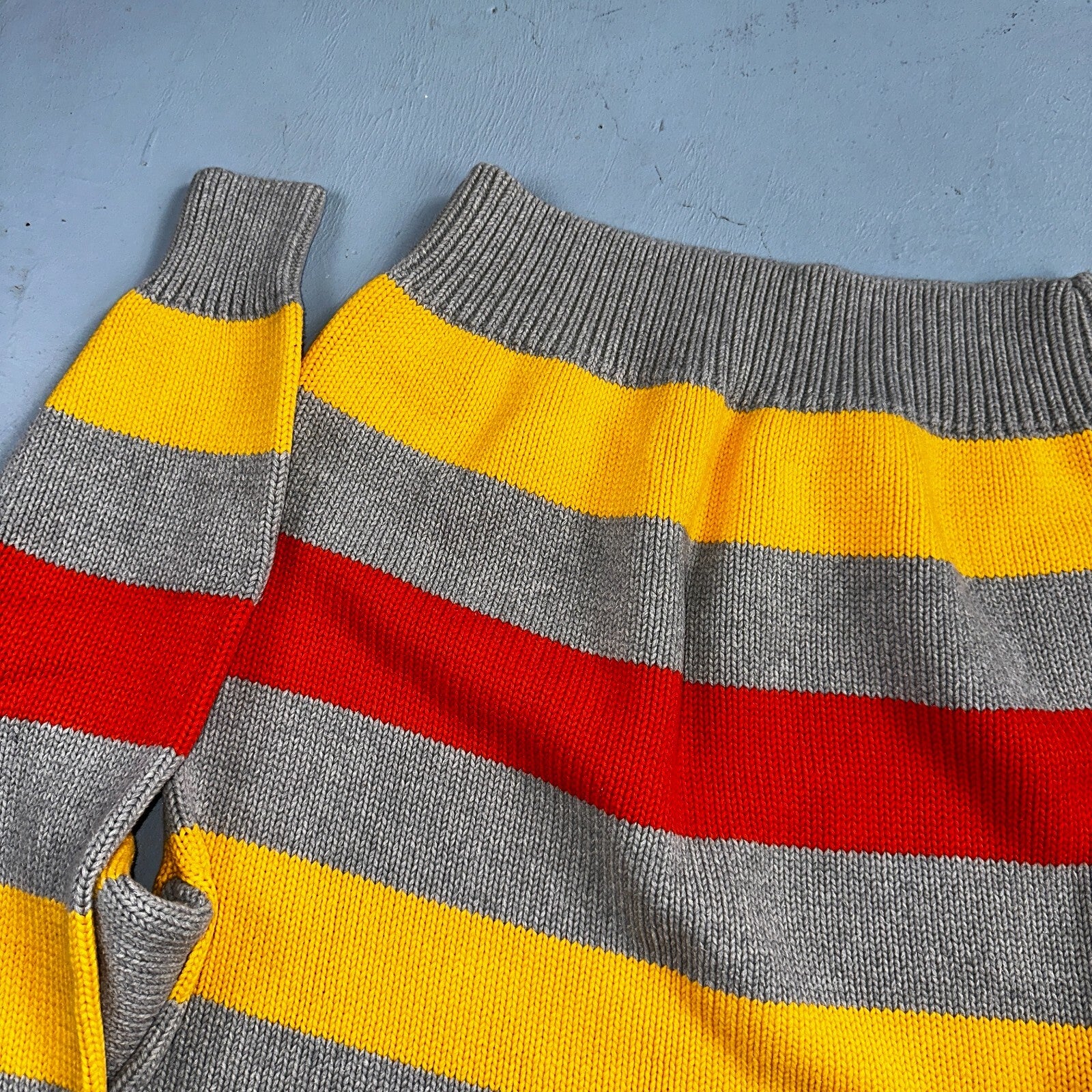 VTG Claiborne Fisherman Knit Womens Sz M Sweater Cable Knit Striped Chic Boho