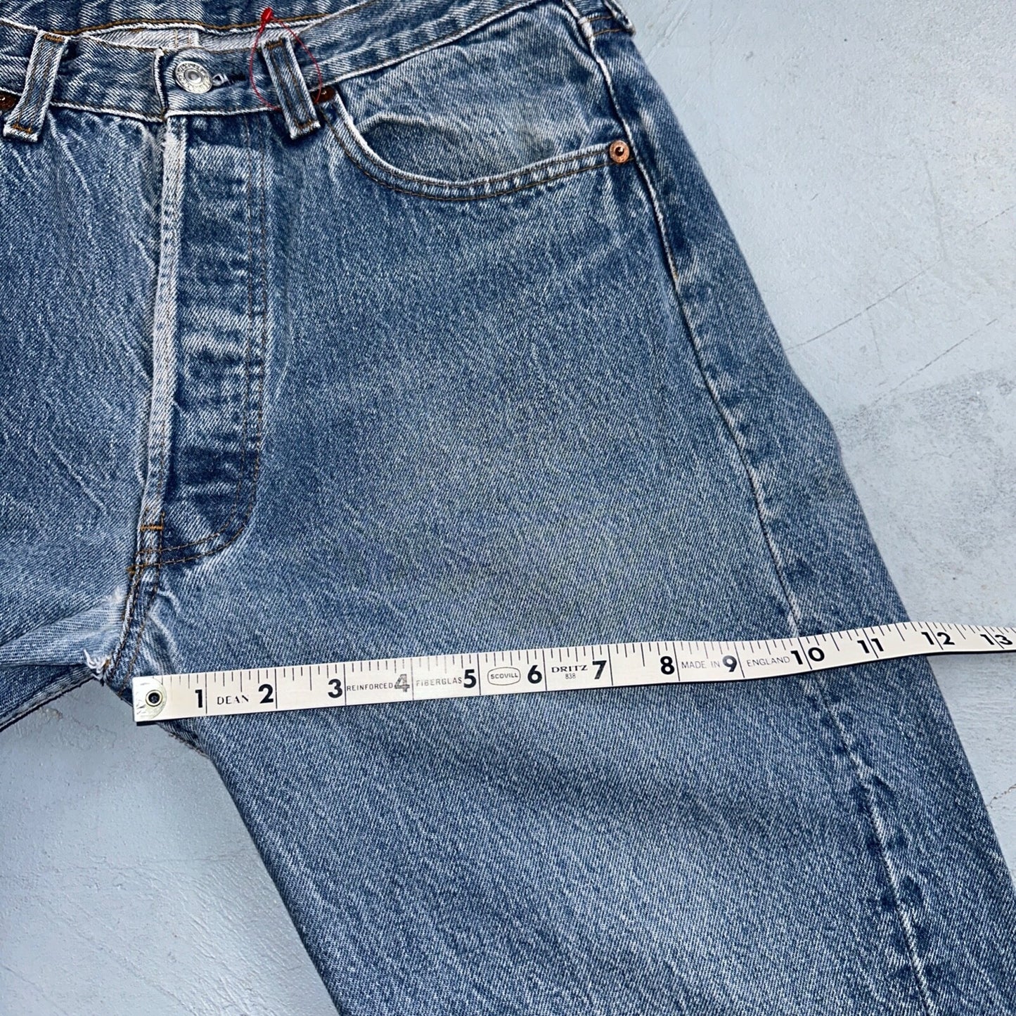 Levis 501 Vintage 80s USA XX Straight Leg Jeans Blue Light Wash Act 31x32