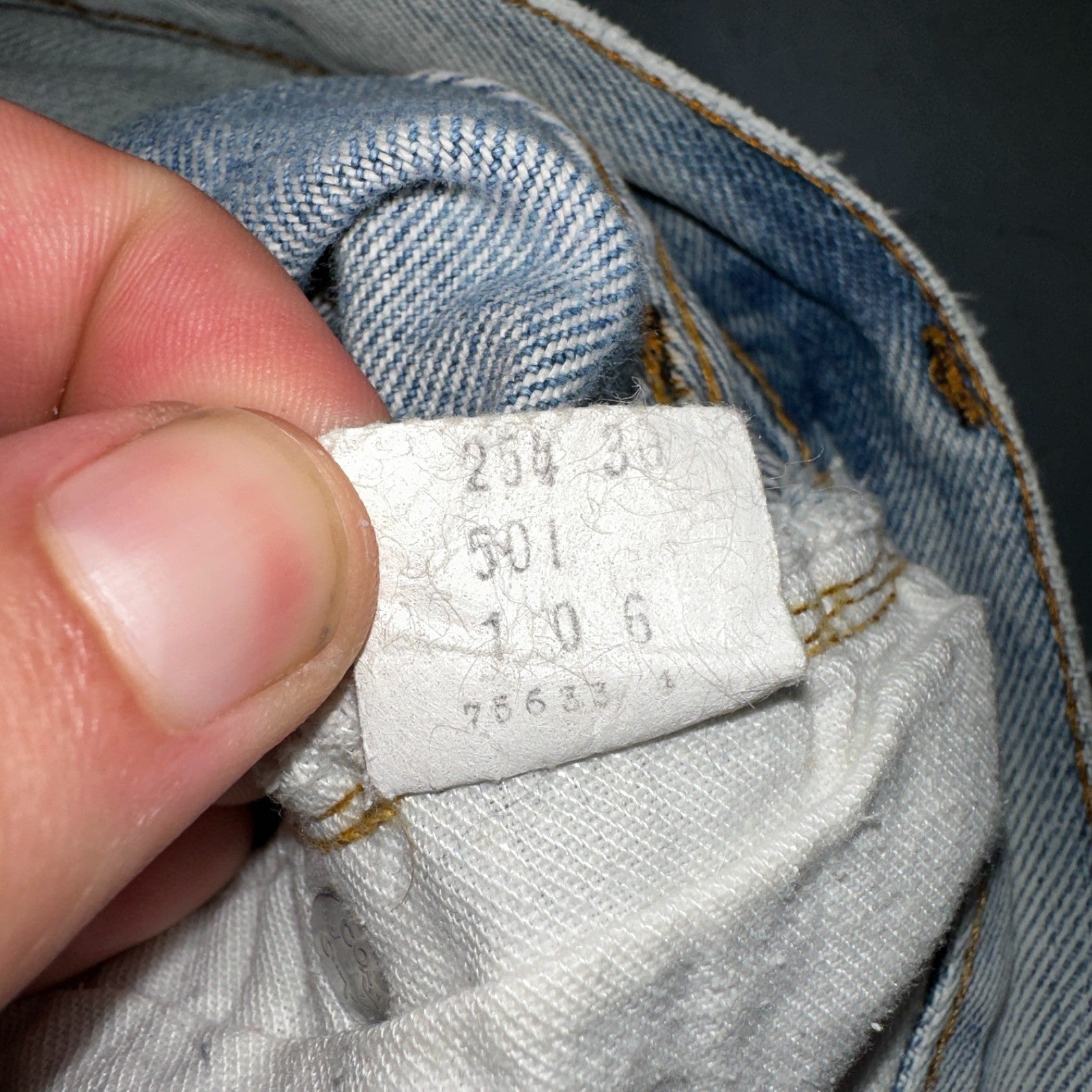 Levis 501 Vintage 80s Redline Selvedge USA XX Jeans Light Wash 36x36 Act 33x31