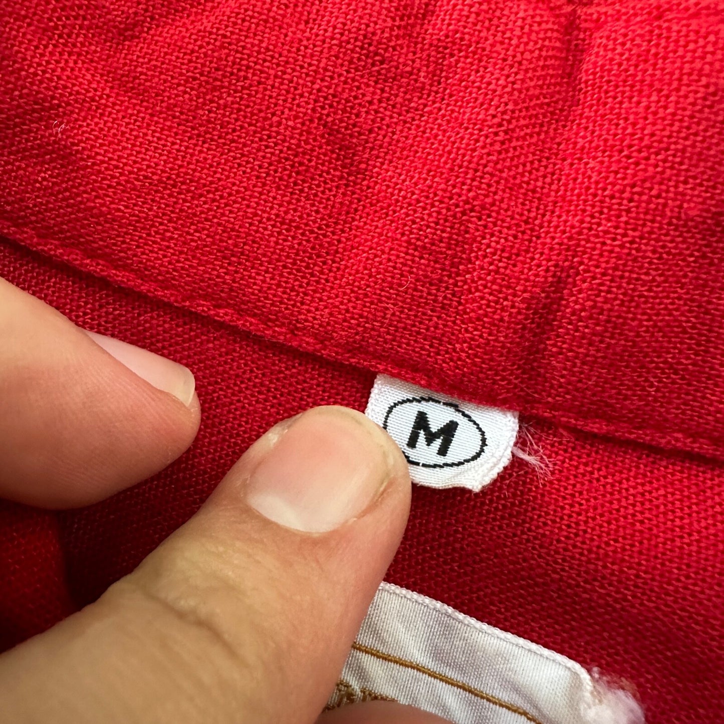 VINTAGE 1970’s Brent Red Flannel Short Shirt Button Down Medium Rockabilly