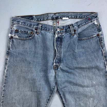 Levis 501 Vintage Y2K XX Straight Leg Jeans Blue Light Wash 36x34 Act 35x32