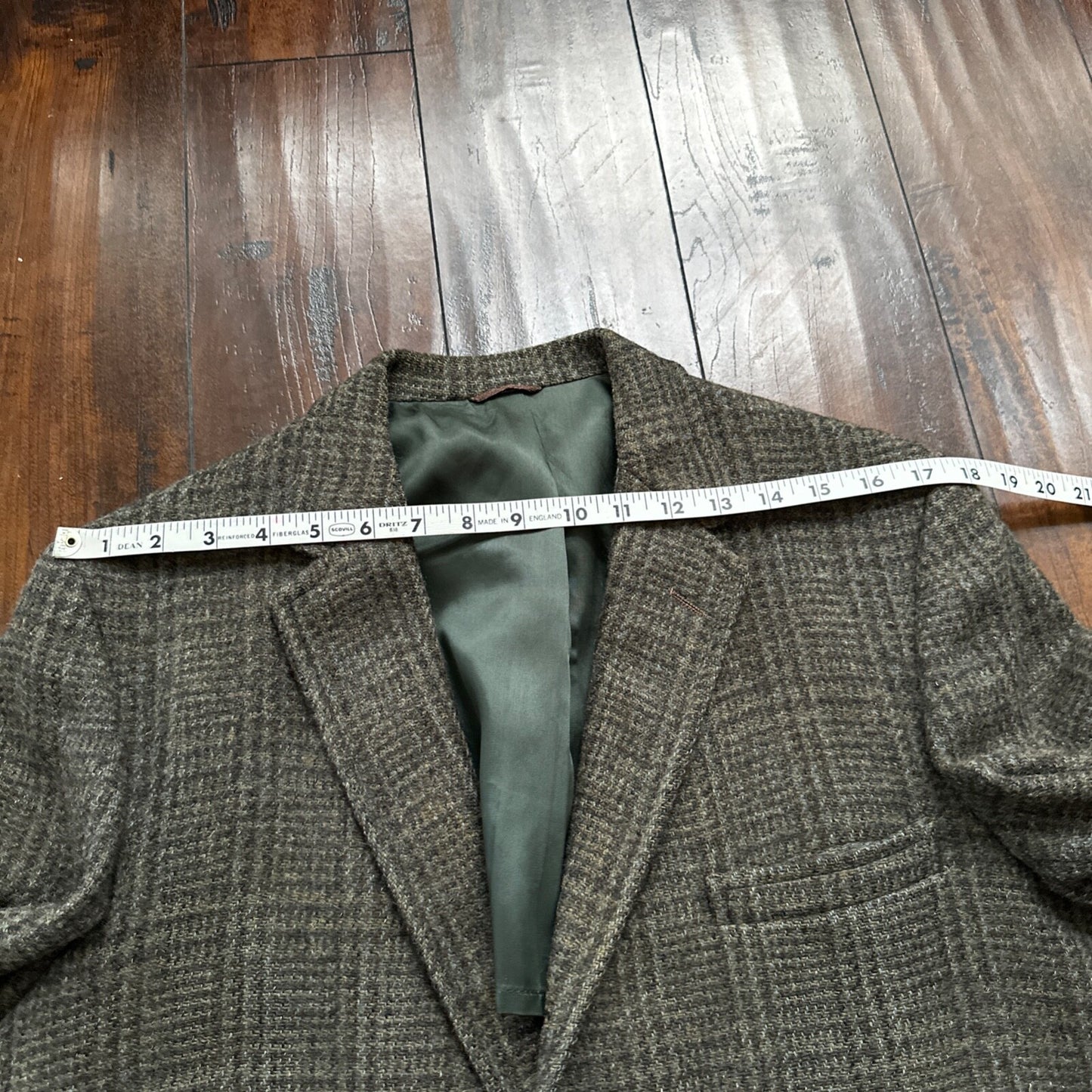 VTG Harris Tweed Sport Coat Mens 42 Scottish Wool Blazer Button Cricketer 70s