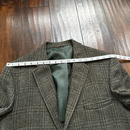 VTG Harris Tweed Sport Coat Mens 42 Scottish Wool Blazer Button Cricketer 70s