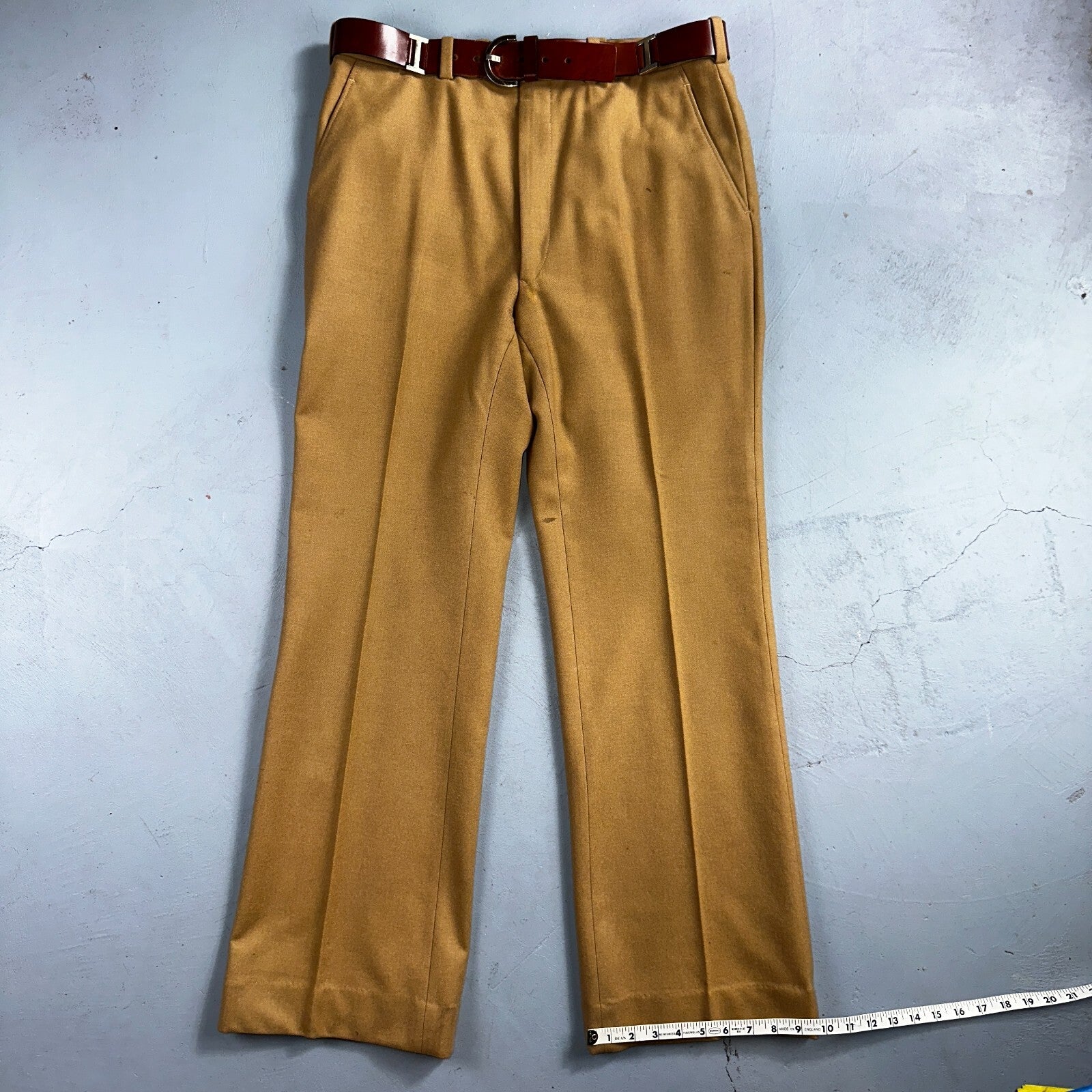 VTG Mens 3 PC Suit 40 Jacket Coat Pants Brown Rockabilly 70s 1970s Complete Fit