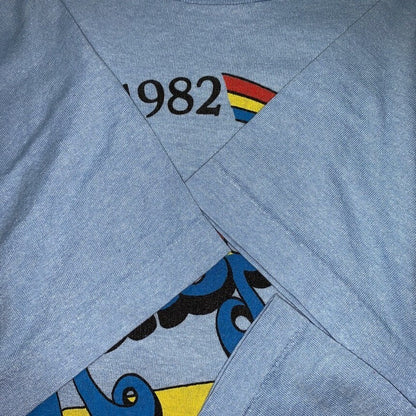 Honolulu Hawaii Vintage Nike T Shirt USA Rare Rainbow Large Blue Geisha 1982 80s