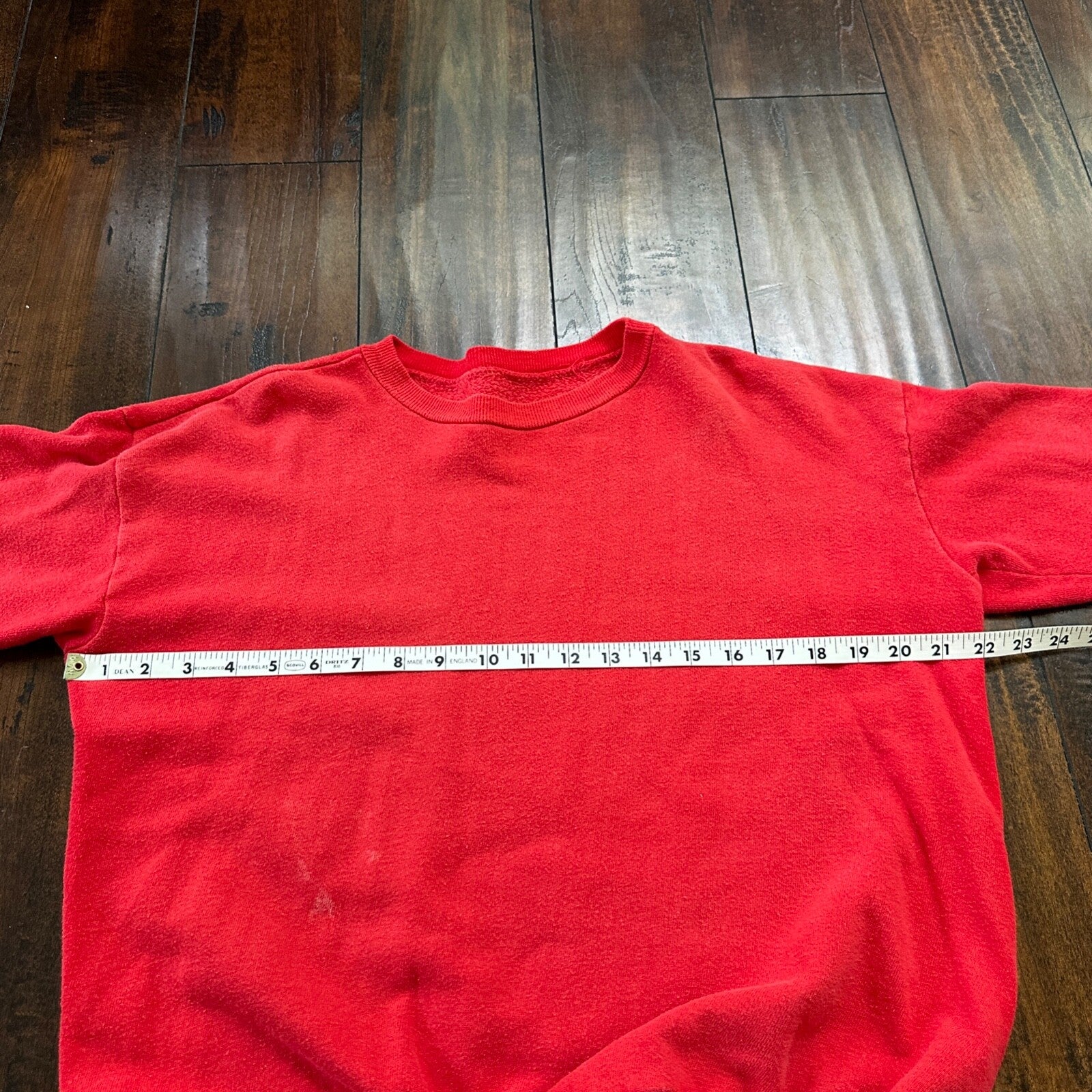 VTG 1960s Rockabilly Sweatshirt Sweater 60s 70s Blank Basic Afterhood USA Red 2