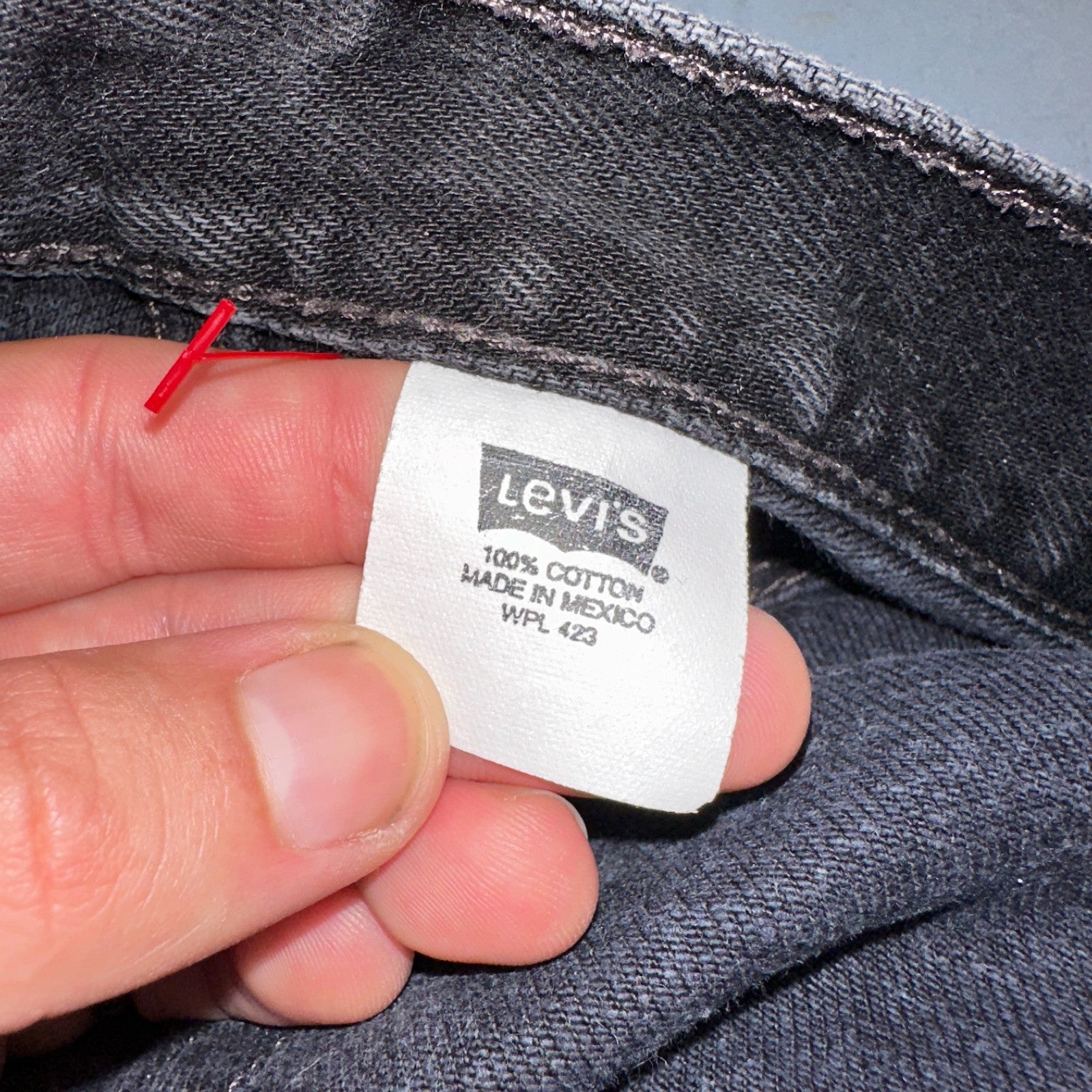 Levis 501 Vintage Y2K 90s XX Straight Leg Jeans Black Faded Wash 33x34 Act 32x33