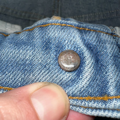 Levis 517 Vintage 80s USA Orange Tab Bootcut Flare Blue Jeans Talon Act 30x29