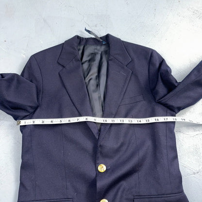 Women's Vintage Polo Ralph Lauren Blazer Jacket Made in Italy Sz 16 Wool 80s