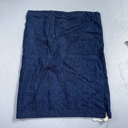 VTG 40s 50s Selvedge Denim Blue Laundry Drawstring Faded Civilian Bag Small