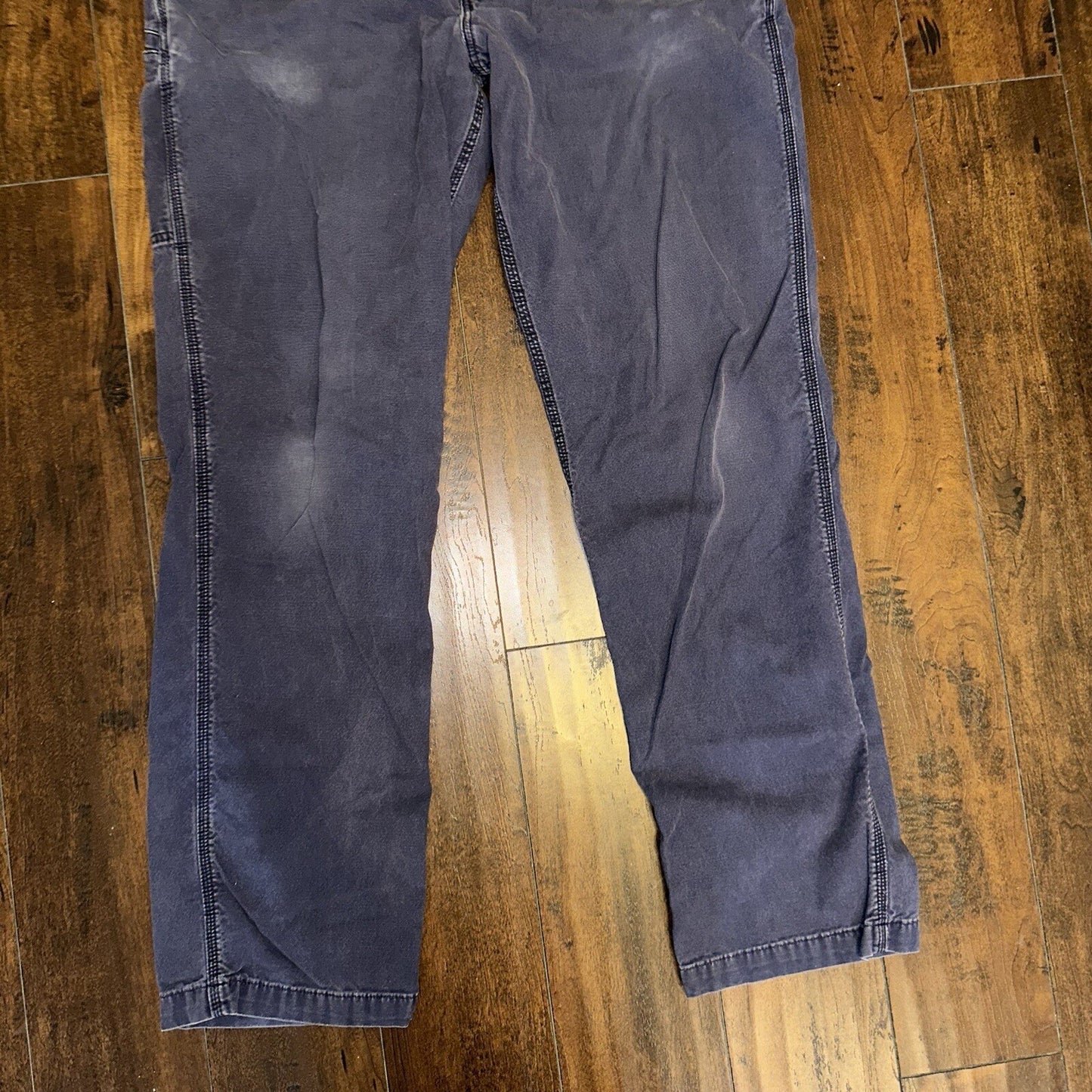 Carhartt Rugged Flex Relaxed Fit Canvas Work Pant Mens 38x36 Navy 102291-412 VTG