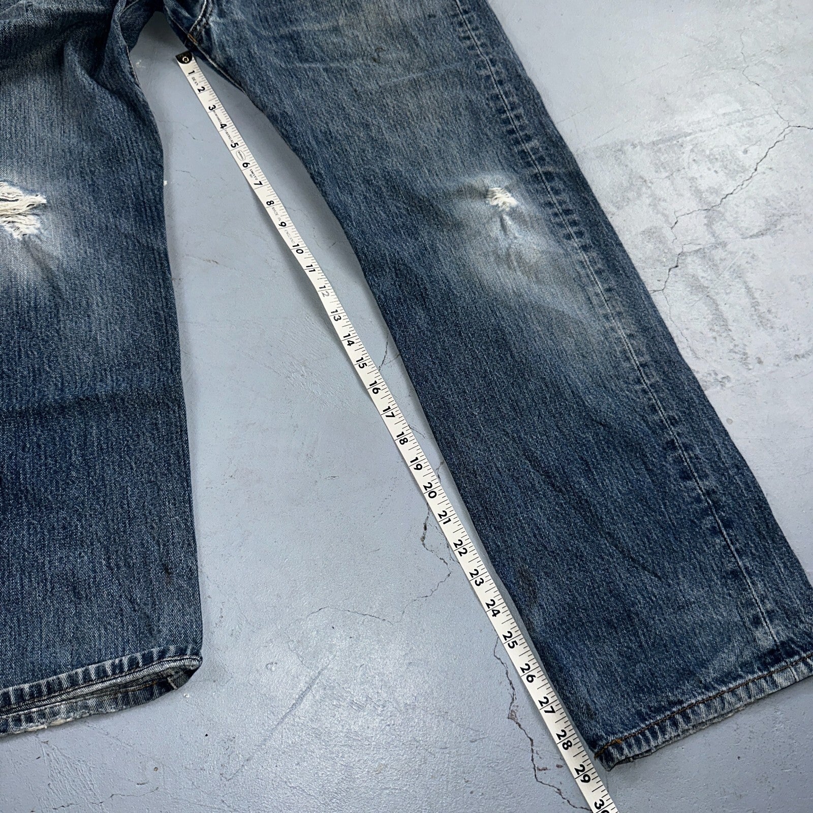 Levis 501 Vintage Y2K XX Straight Leg Jeans Blue Med Wash 34x30 Act 34x29