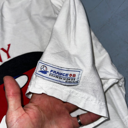 Fifa Germany France 1998 98 VTG T Shirt Soccer Sports XL 90s White World Cup