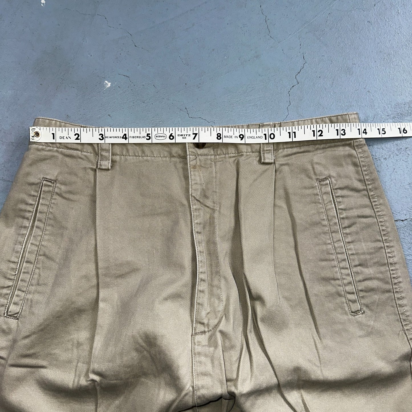 GAP KHAKIS Beige Y2K Front Pockets Knee Length Pencil Skirt Size 10 Chino Preppy