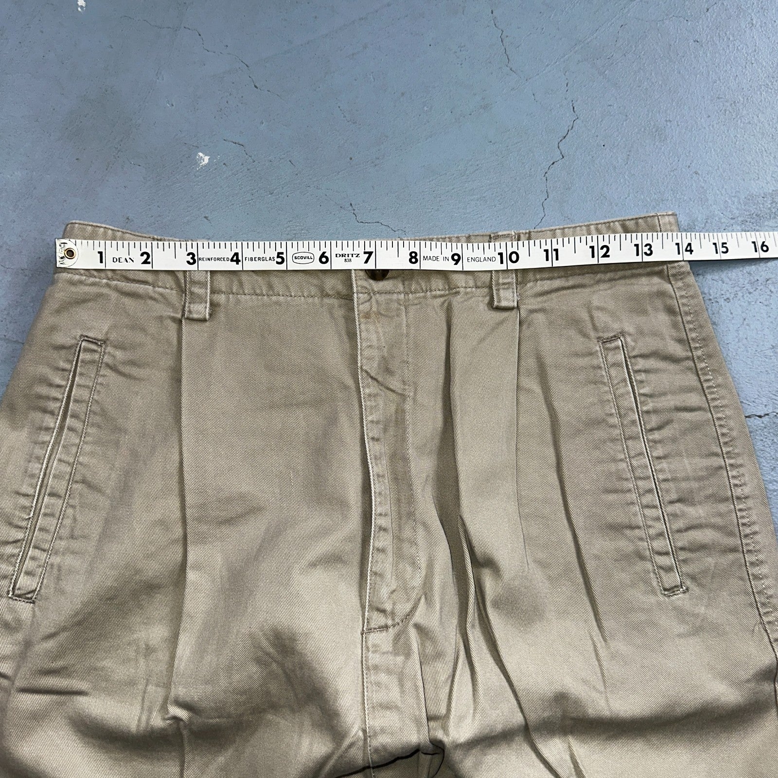 GAP KHAKIS Beige Y2K Front Pockets Knee Length Pencil Skirt Size 10 Chino Preppy