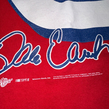 Dale Earnhardt Budweiser VTG T Shirt Car Racing Cut Off Tank 8 Grunge Rock Red