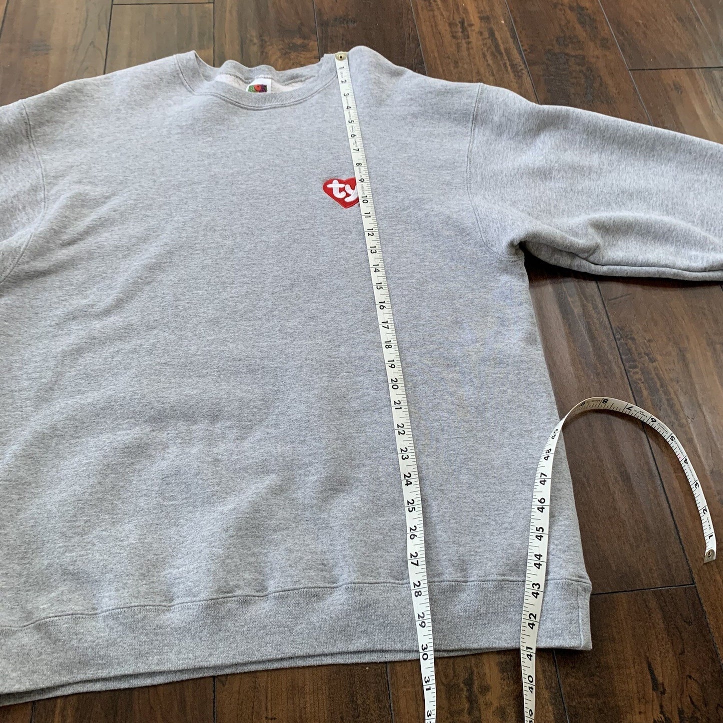 TY Beanie Baby Vintage Grey Shirt 90s Employee Sample Rare 1st Gen Heart Rap