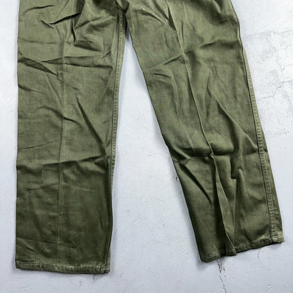 Vintage 1960s 70s Vietnam OG 107 Fatigue Pants 60s Zipper Fly Act 39x31