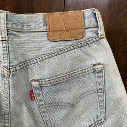 Levis Vintage 80s Redline Selvedge USA 501 XX Jeans Light Wash 34x36 Act 32x31