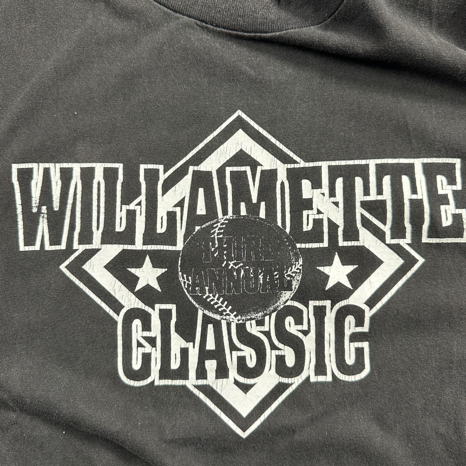 Oneita Willamette Classic VTG T Shirt Baseball Sports Salem Oregon College USA