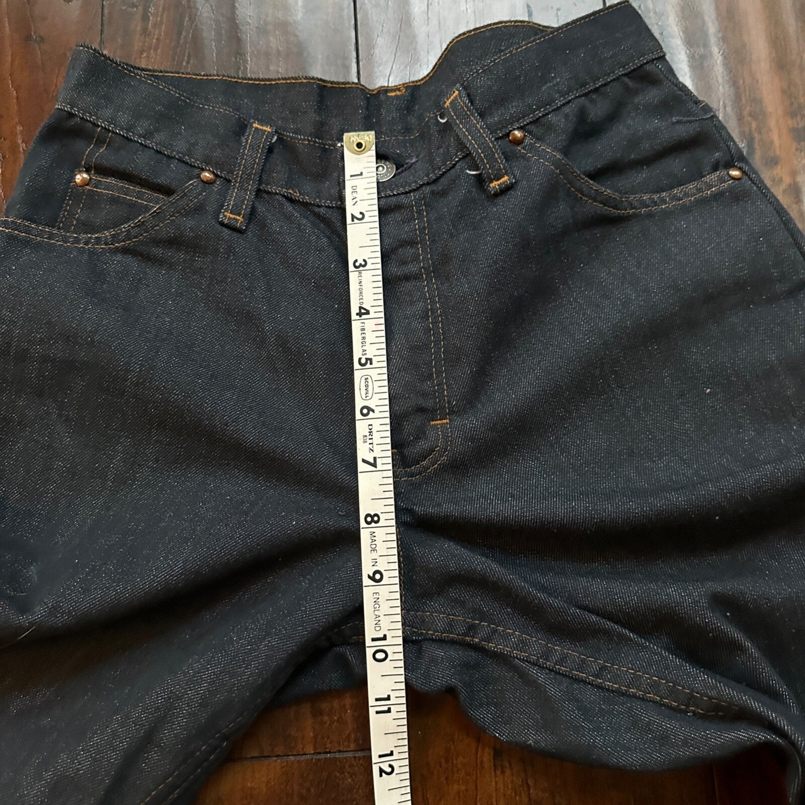 VTG Sears Put On 70s Pants 501 Bell Bottom Flare Rockabilly Cowboy 26x30 BLACK