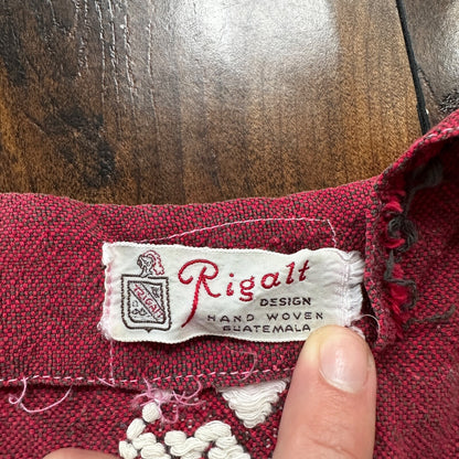 Vintage USA Rockabilly Womens Dress Shirt Skirt 60s 70s Guatemala Rigalt Mexico