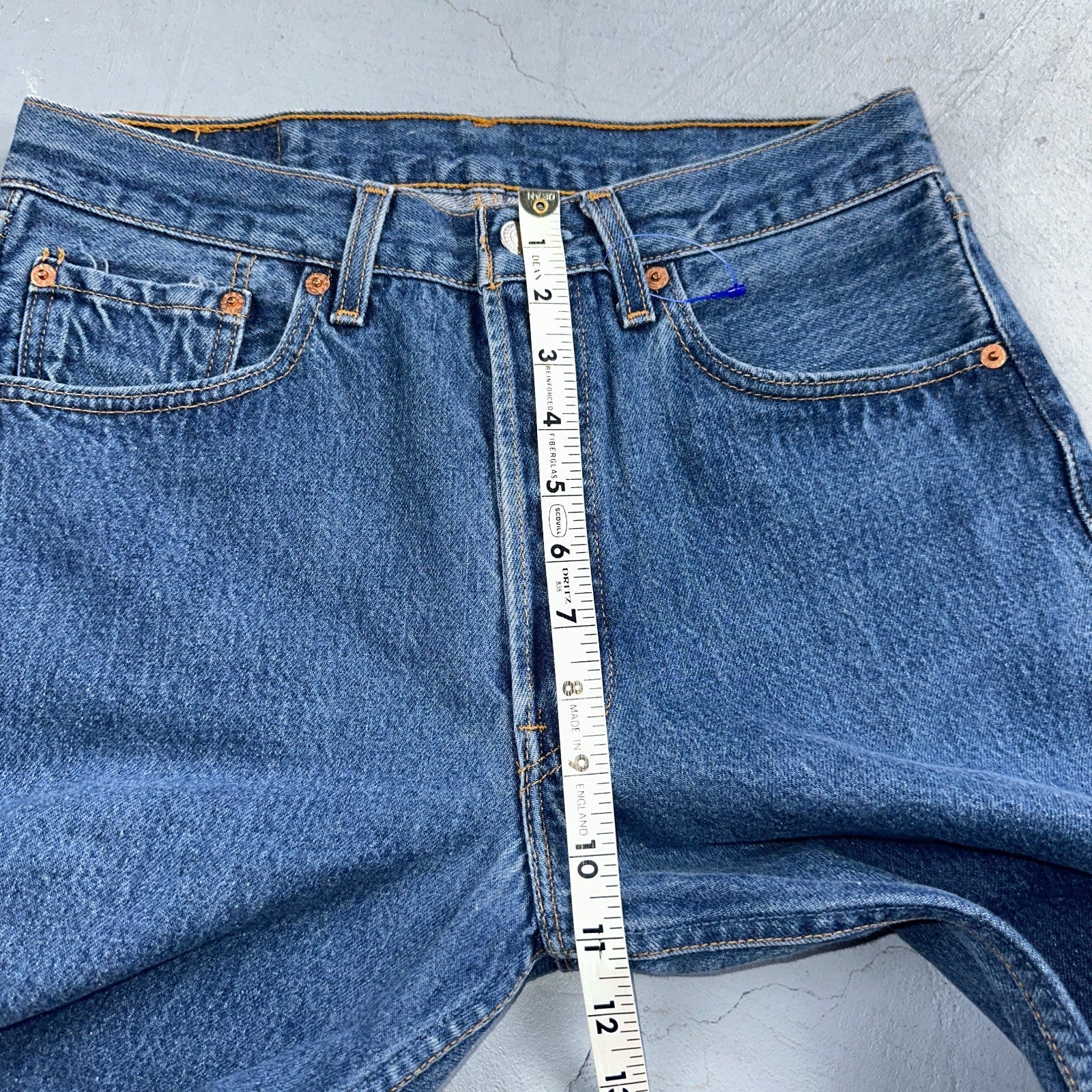 Levis 501 Vintage 90s USA XX Straight Leg Jeans Blue Med Wash 32x33 Act 29x29