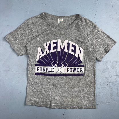 Champion Oregon Axemen VTG T Shirt Eugene High School 80s 1980s Rare School Gray